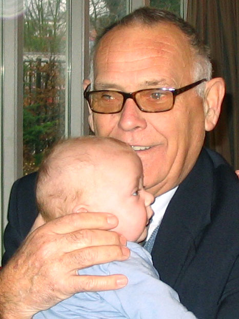 Proud granddad with grandson